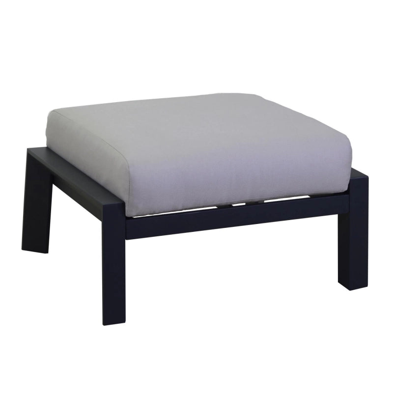 Salotto alluminio Miller 2 posti antracite con cuscini grigio chiaro 6 pezzi