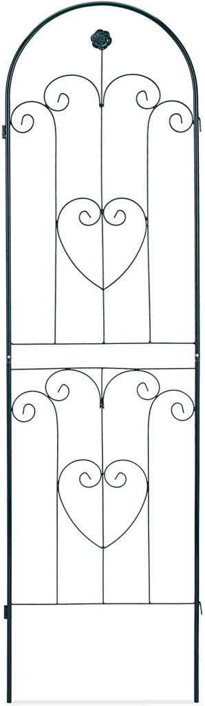Recinzione a traliccio per piante rampicanti arco da giardino ferro set da 2 verde 13_0002896