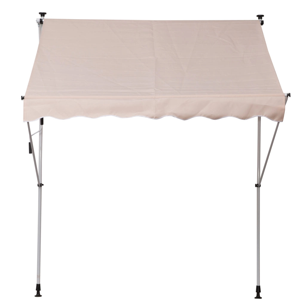 Tenda da sole retrattile per balcone ¨C zephmum ¨C beige, alluminio, 2x1.5x1.7-2.8m