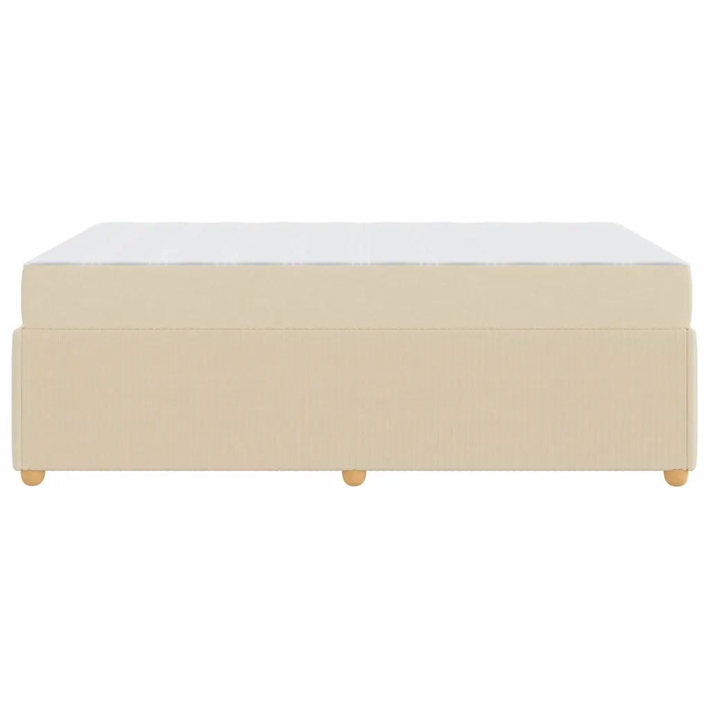 Struttura del letto con materasso Crema 120 x 200 cm Tessuto