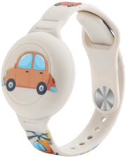 Bracciale GPS impermeabile per bambini con design cartoon, regolabile e contenitore per AirTag