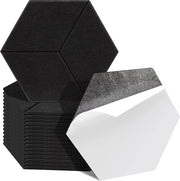 18 pezzi di pannelli acustici a forma di esagono, autoadesivi, pannello acustico, isolamento acustico, velluto, pannello per parete, nero