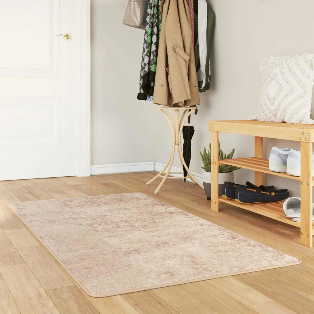Runner Tappeto MARSA Beige 100 x 200 cm Poliestere e PVC