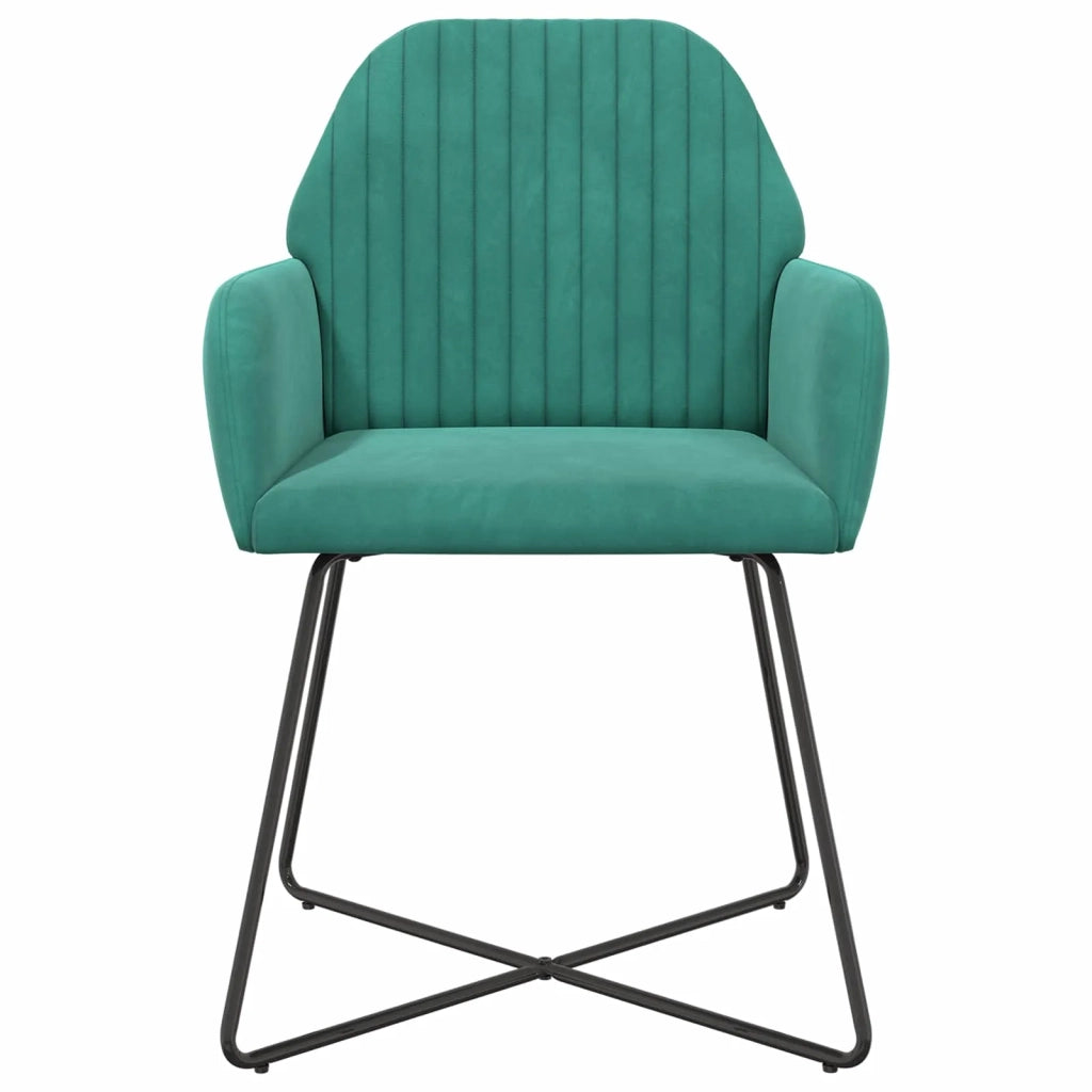 Sedie da pranzo 2 pz Velluto Turchese 55 x 50 x 84 cm 42034374