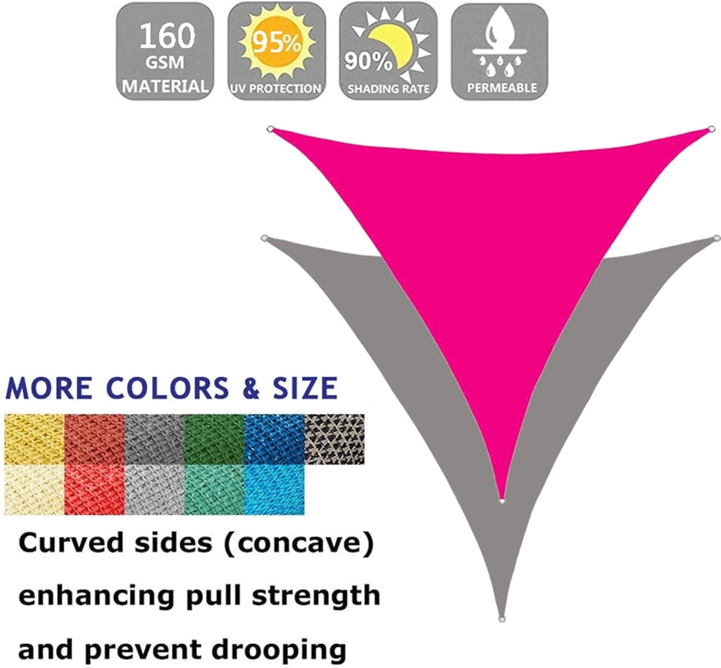 Tenda parasole a vela impermeabile per esterni, per patio, giardino, cortile, piscina, garage coperto, protezione UV, tessuto durevole