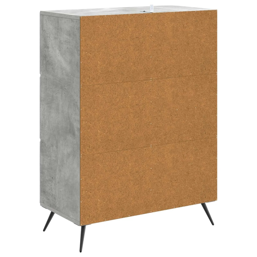 Credenza Grigio Cemento 66 x 34,5 x 90 cm Legno ingegnerizzato