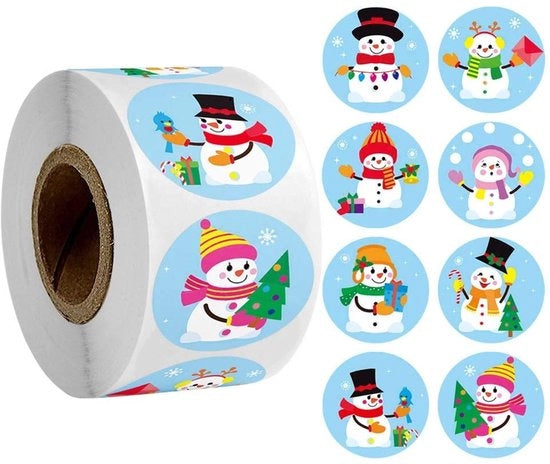 Decorazioni di Natale a Stampa - Multicolor - Etichette per Regali - 500 Stuks per Rotolo - Adatto per Feste
