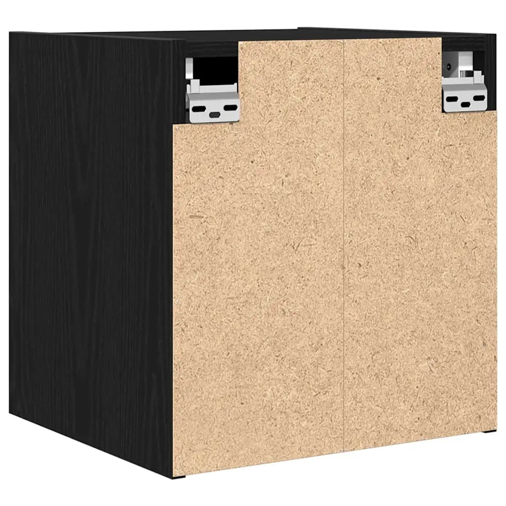vidaXL Comodini a Muro 2 pz Rovere Nero 38x34x40 cm