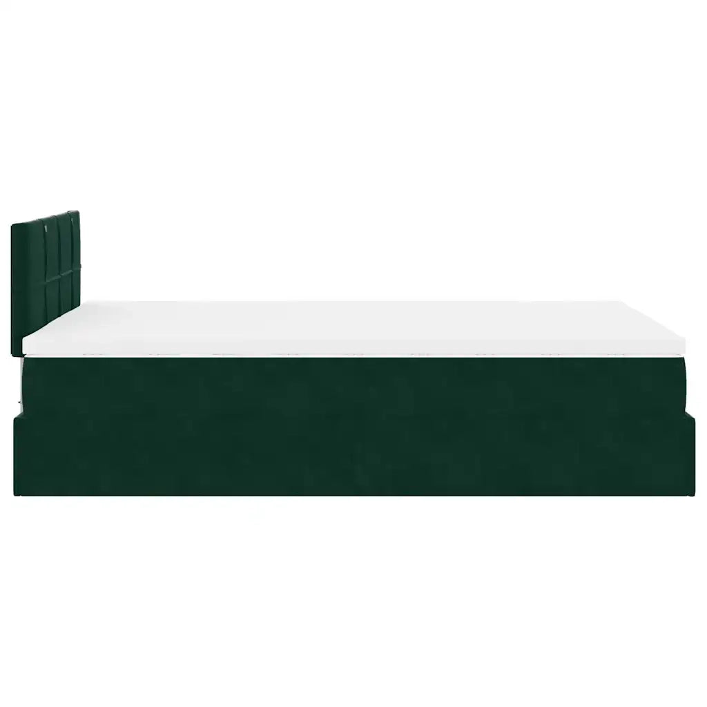 Struttura Letto Pouf con Materasso 120x200 cm Velluto 3311768
