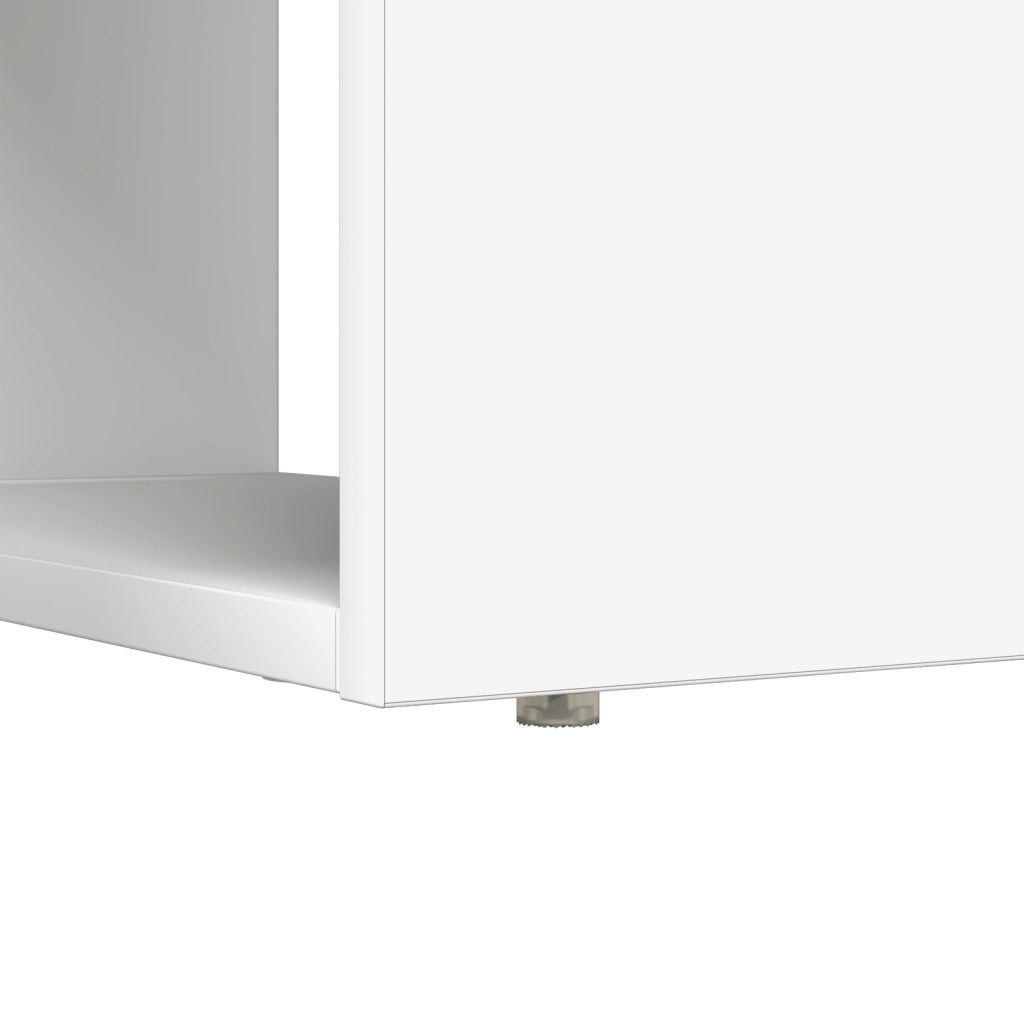 Scrivania Bianca con Ripiani 113x54x120 cm Legno ingegnerizzato