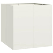 Fioriera | Cassetta per fiori | Vaso Bianca 80x80x80 cm in Acciaio