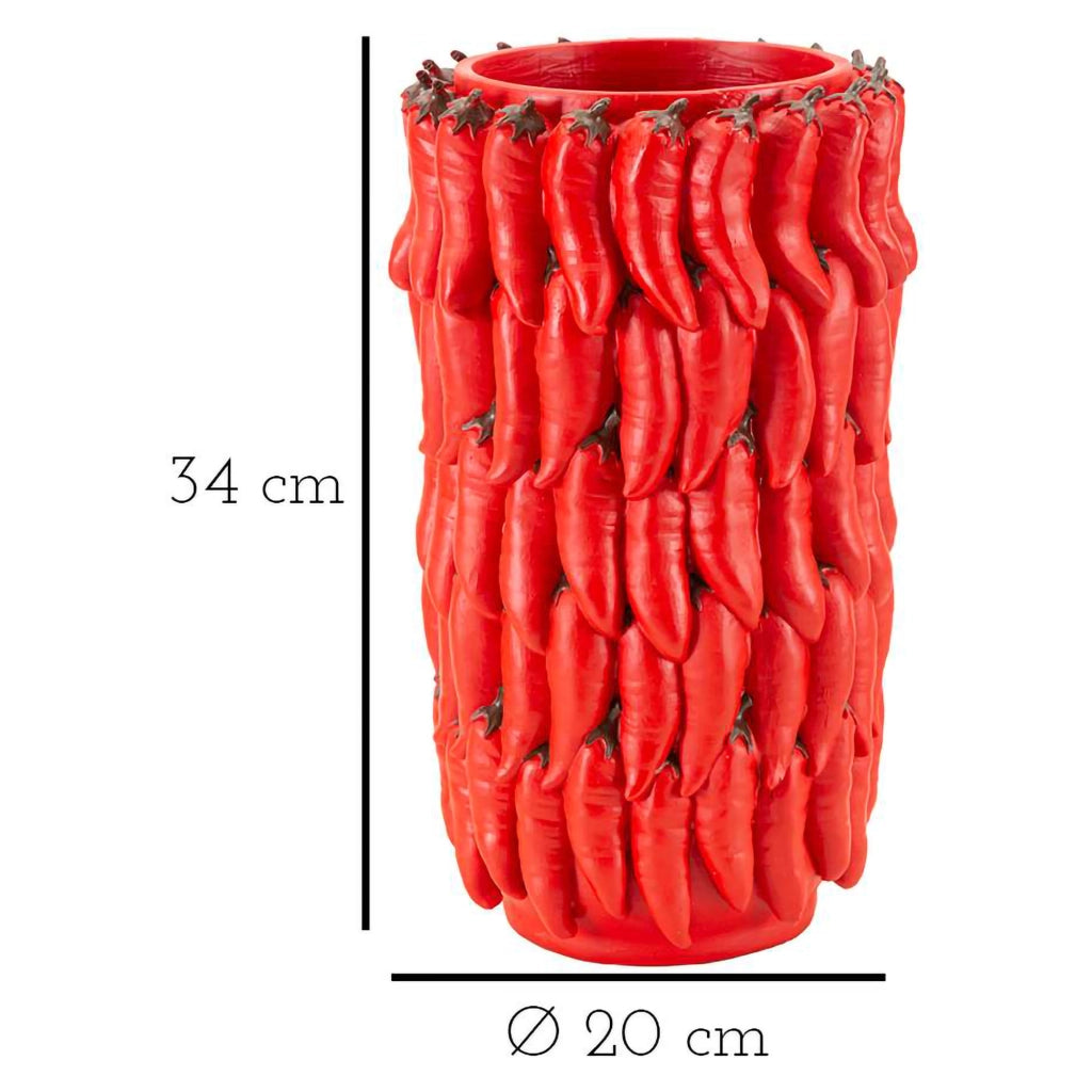 Elmo, Vaso Disegni con Peperoncini, Rosso