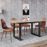 Tavolo da Pranzo Allungabile ¨C MINIMAL ¨C MDF Effetto Rovere/Nero, 140/180x80x75