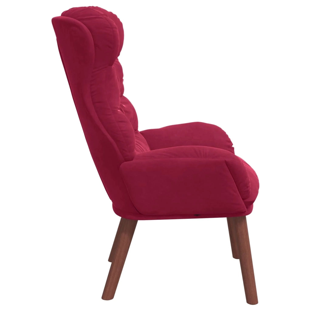 poltrona Rosso Vino 69 x 74 x 93 cm Velluto 42001892