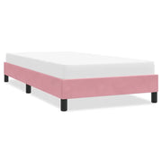 vidaXL Giroletto senza Materasso Rosa 100x220 cm Velluto