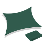 Tenda a Vela Ombreggiante Impermeabile con Anelli Rinforzati Copertura Sole per Giardino Terrazzo Balcone Patio Diverse Forme e Misure Verde - Rettangolare3x4 Metri