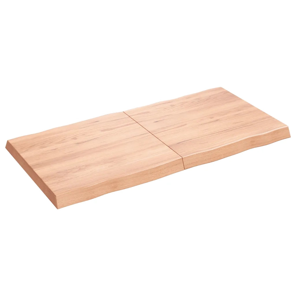 Piano Tavolo Marrone Chiaro 120x60x(2-6) cm Rovere Non Trattato 363961