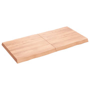 Piano Tavolo Marrone Chiaro 120x60x(2-6) cm Rovere Non Trattato 363961
