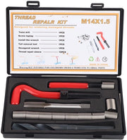 Set di riparazione a doppio filo in acciaio inossidabile 15 pezzi - M14x1.5 - Set di riparazione per interni - Set di riparazione a doppio filo - Alta resistenza - Set di riparazione a doppio filo