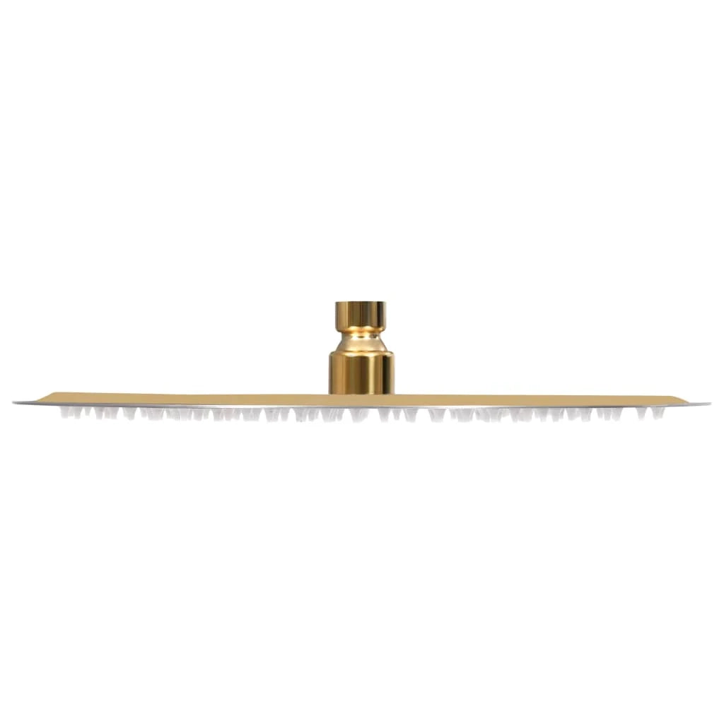 Soffione doccia a pioggia soffione doccia a spruzzo doccetta accessorio da bagno acciaio inox 30 cm rotondo oro 02_0002087