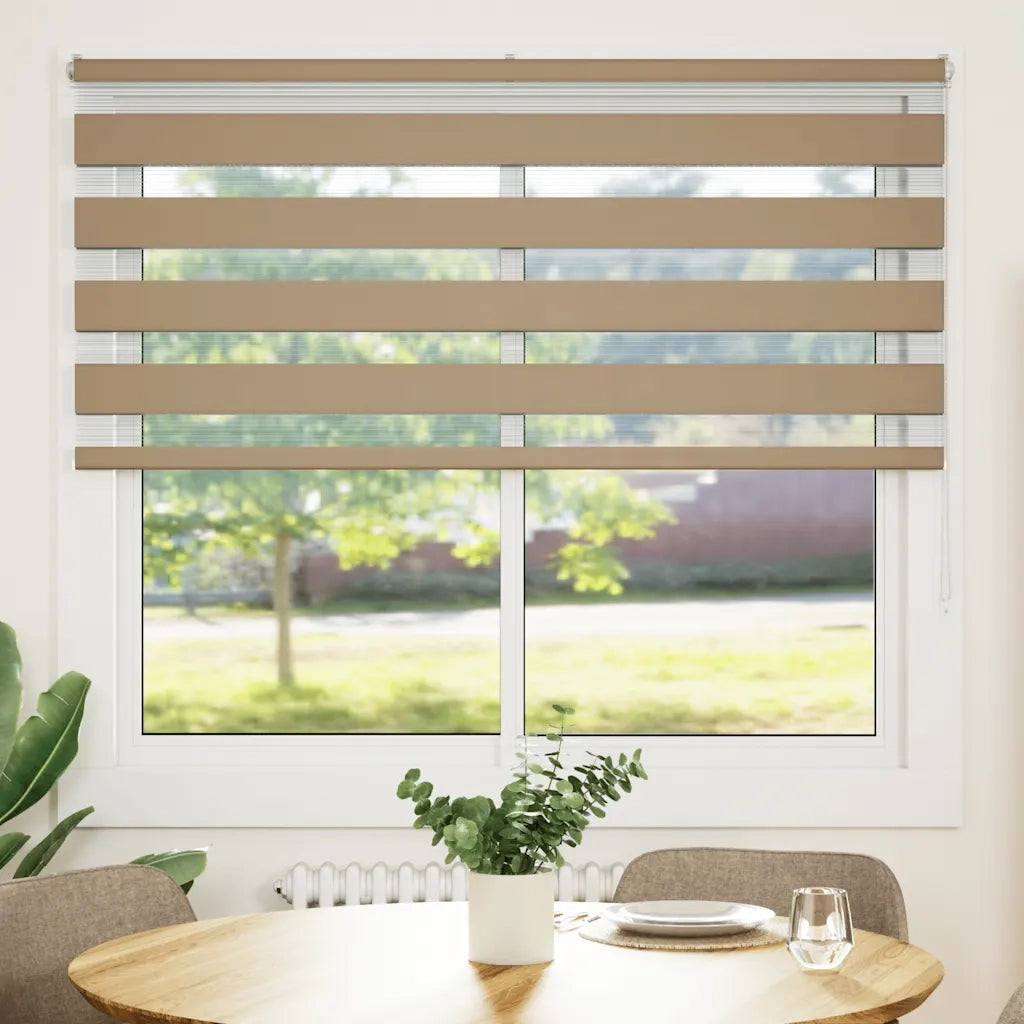 vidaXL Tenda a Rullo Zebra Larghezza Tessuto 150,9 cm Poliestere