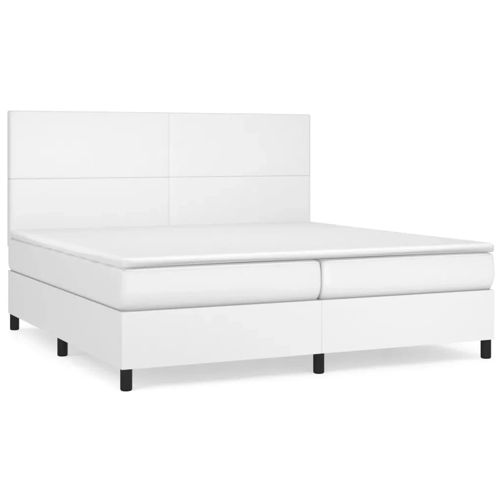 Giroletto a Molle con Materasso Bianco 200x200cm in Similpelle 3142744