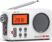 Radio Portatile su Batterie - Ricevitore FM AM Mondiale - Funzione Orologio - 1 pezzo - Nero