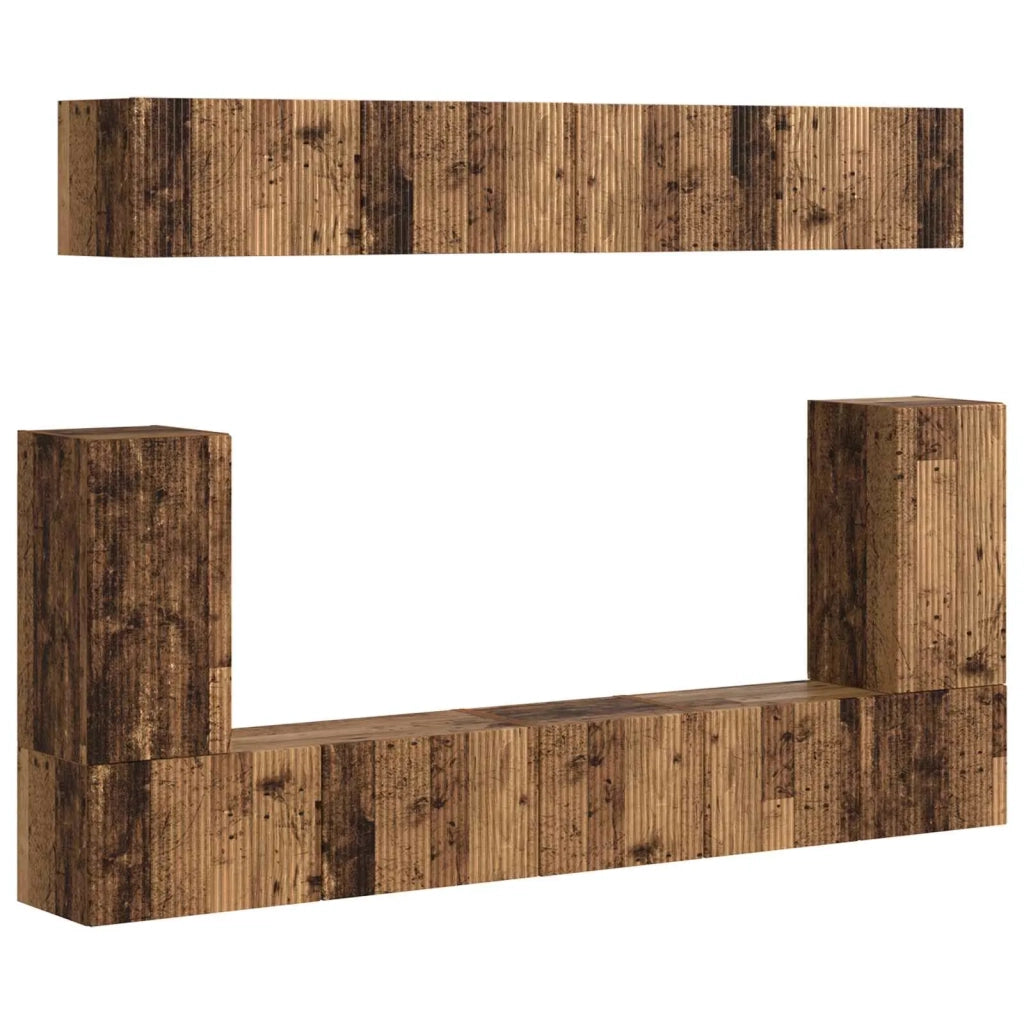 Set mobile TV 5 pcs Legno vecchio Legno multistrato 3409094