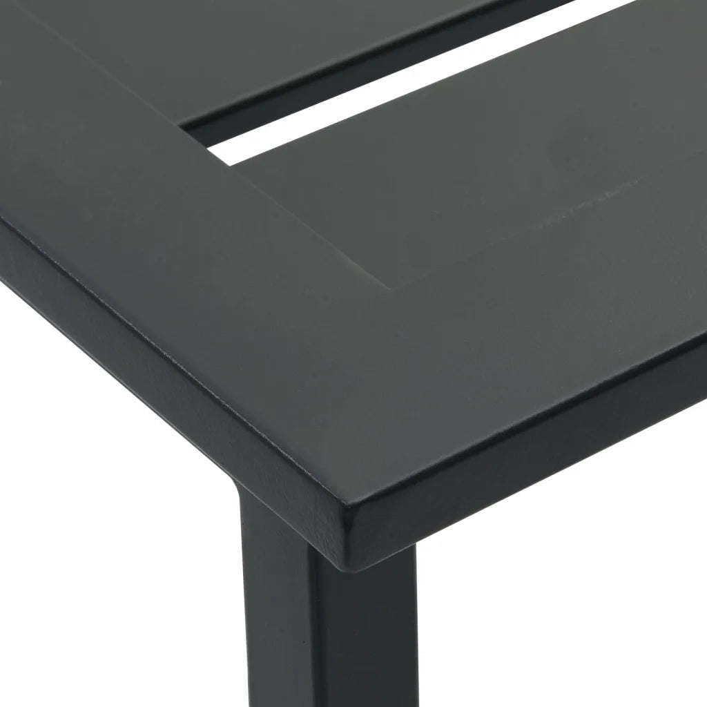 vidaXL Sgabelli da Bar 4pz Neri 38x38x80 cm Acciaio Verniciato Polvere
