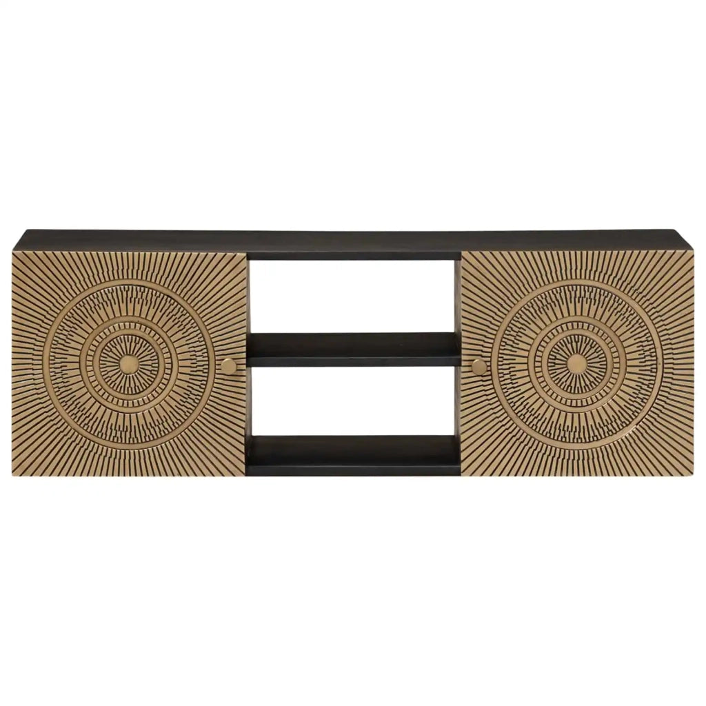 Mobile TV con lo scaffale con porta Ottone 105 x 30 x 35 cm 42020077