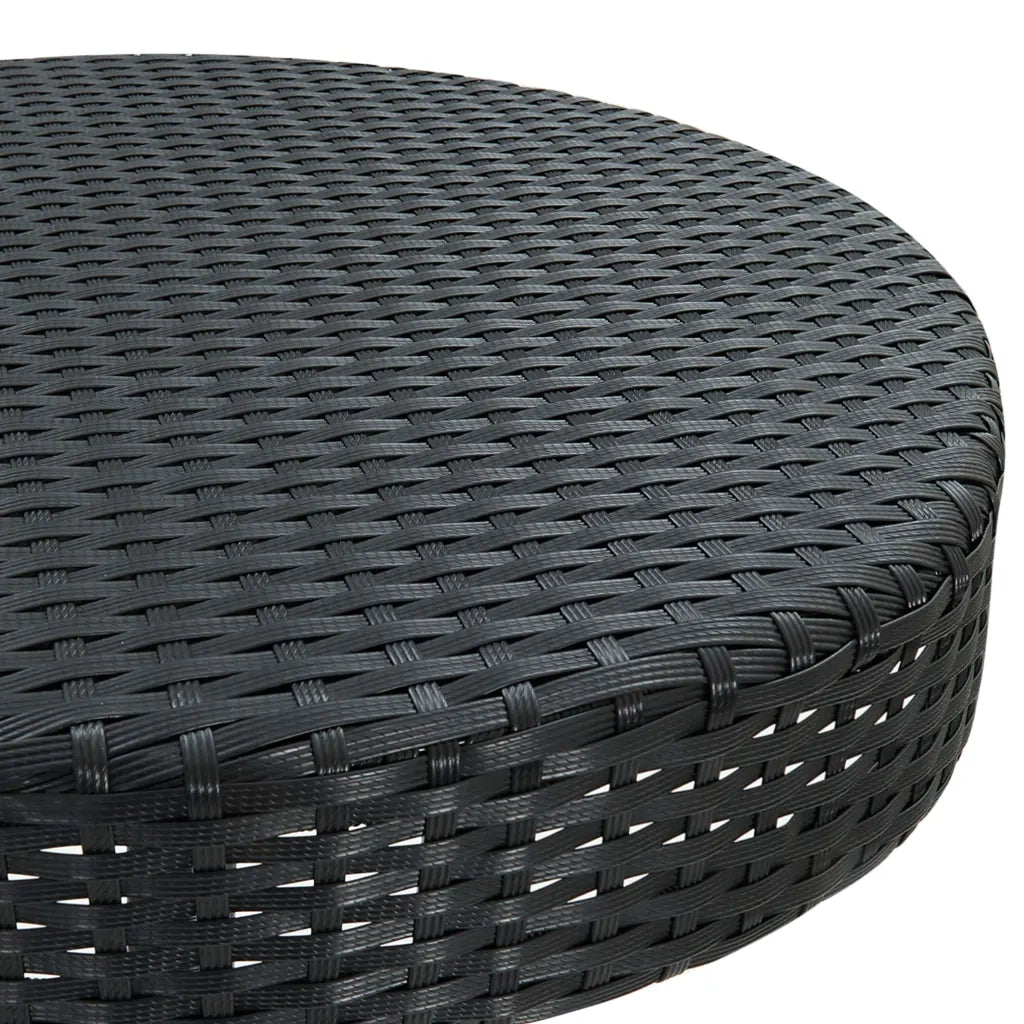 Set Bar da Giardino 3 pz con Cuscini Polyrattan Nero 3064759