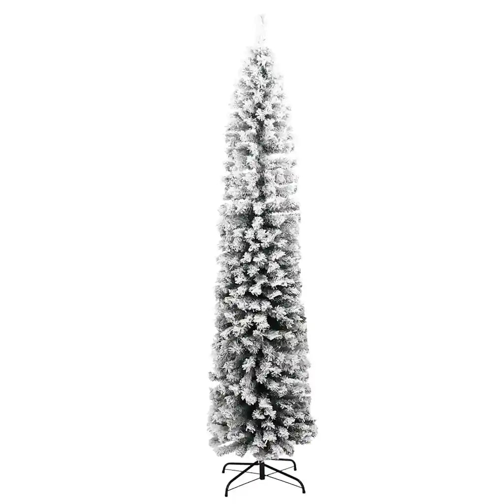 Albero di Natale | Decorazioni natalizie Artificiale con Neve Fioccata Verde 210 cm PVC