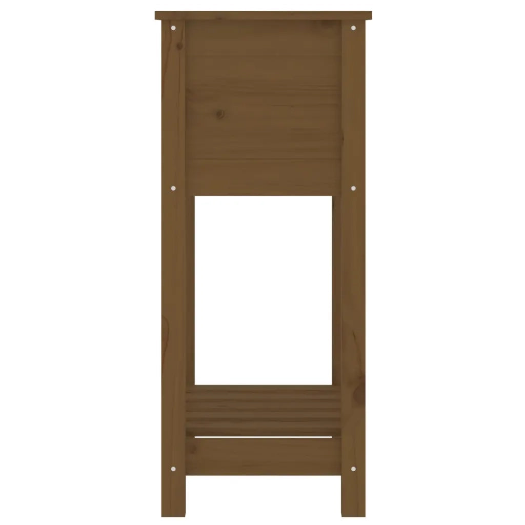 Fioriera con Mensola Ambra 54x34,5x81cm Legno Massello di Pino 823755