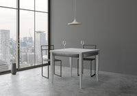 Tavolo Allungabile 90-180x90x78/80 cm Sciabola Librox Bianco Frassino