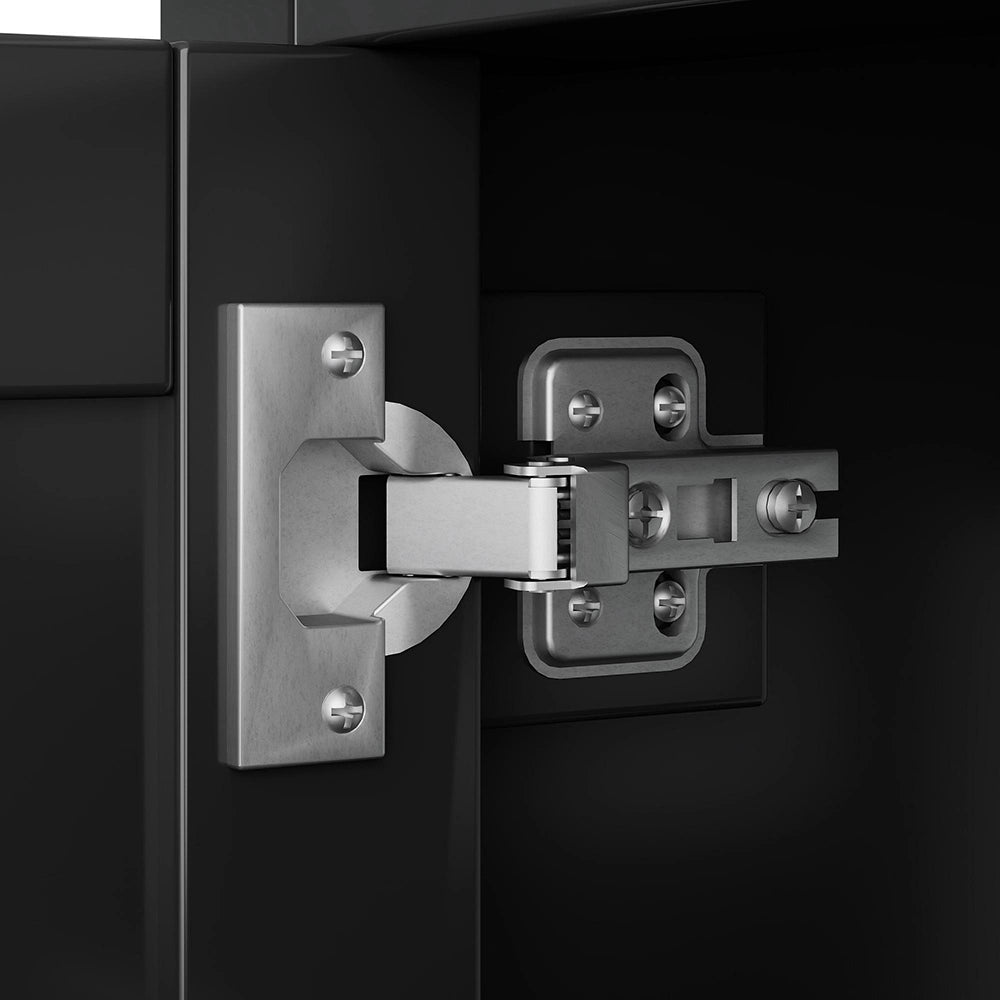 Armadio bagno elegante - Xylo - 73x45,5x83,5 cm - Nero - Laccato, lavabo ceramica, ripiani regolabili