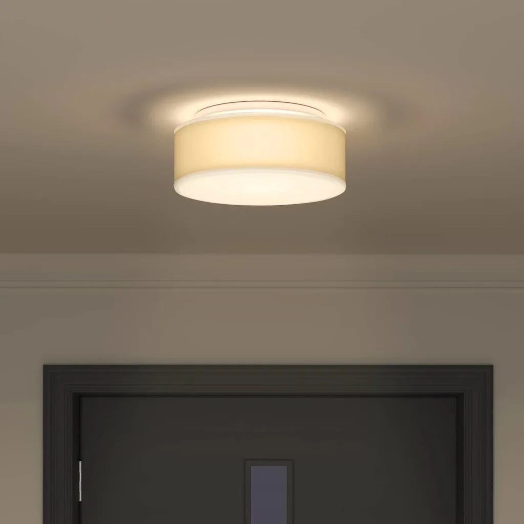 Lampada da soffitto Bianco 30 x 30 x 13,5 cm Tessuto CFW6420086