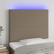 Testiera a LED-Testata con LED Tortora 100x5x118/128 cm in Tessuto 488731
