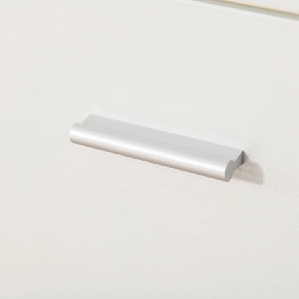 Easycomfort Scrivania Angolare con Cassettiera, Scrivania Ufficio Porta PC in Legno e Metallo, Bianco, 143.5x143.5x76cm