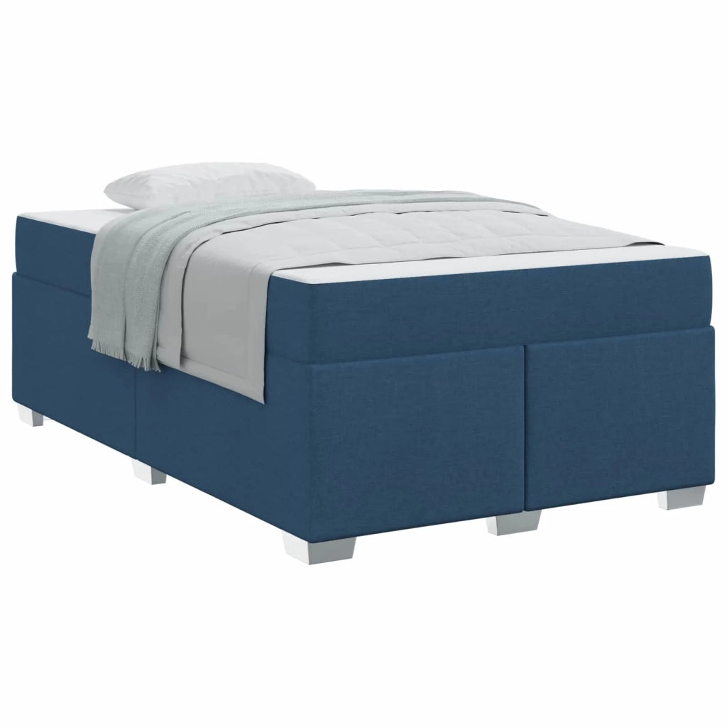 Struttura del letto con materasso Blu 120 x 200 cm Tessuto