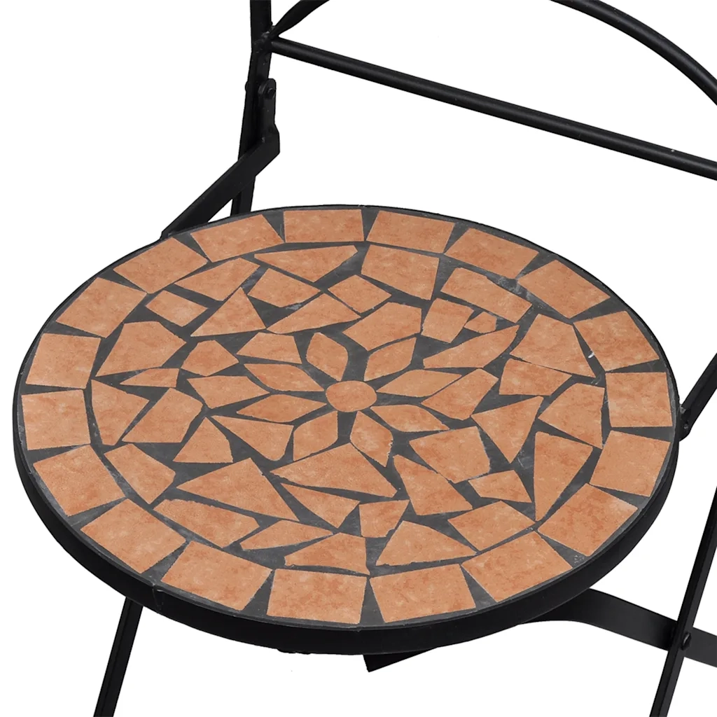 Set BistrÃ² 3 pz con Mosaico in Ceramica Terracotta cod mxl 35556