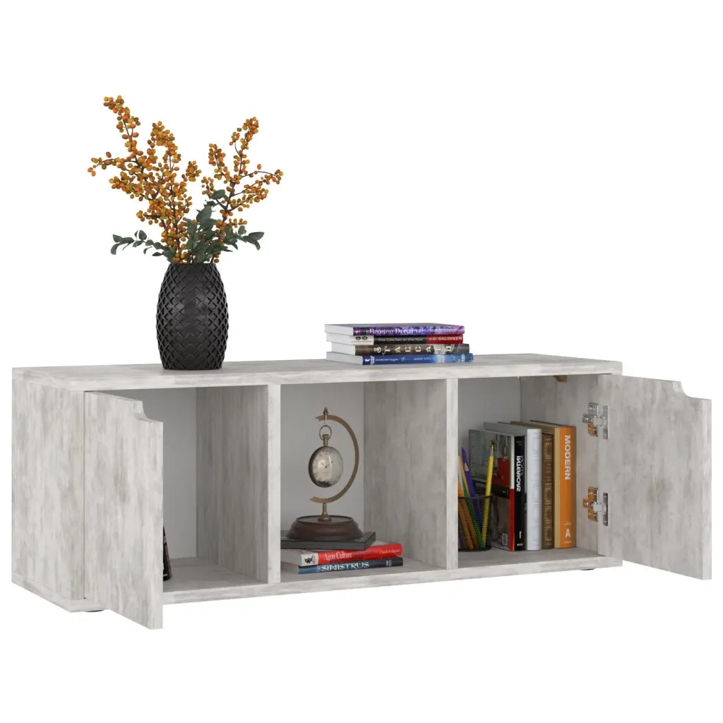 Mobile Porta TV Cemento 88,5x27,5x30,5 cm in Legno Multistrato 338175