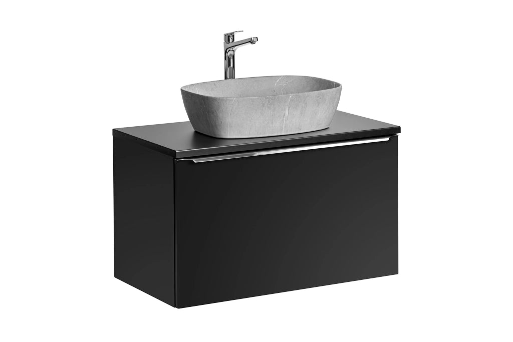 Set mobili bagno 80 cm con lavabo da appoggio Santa Fe Black 80 x 1401 x 1401 cm