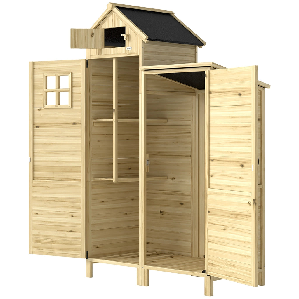 Capanno da Giardino 2 Zone ¨C zephmum ¨C Legno di Abete 106x57x167 cm