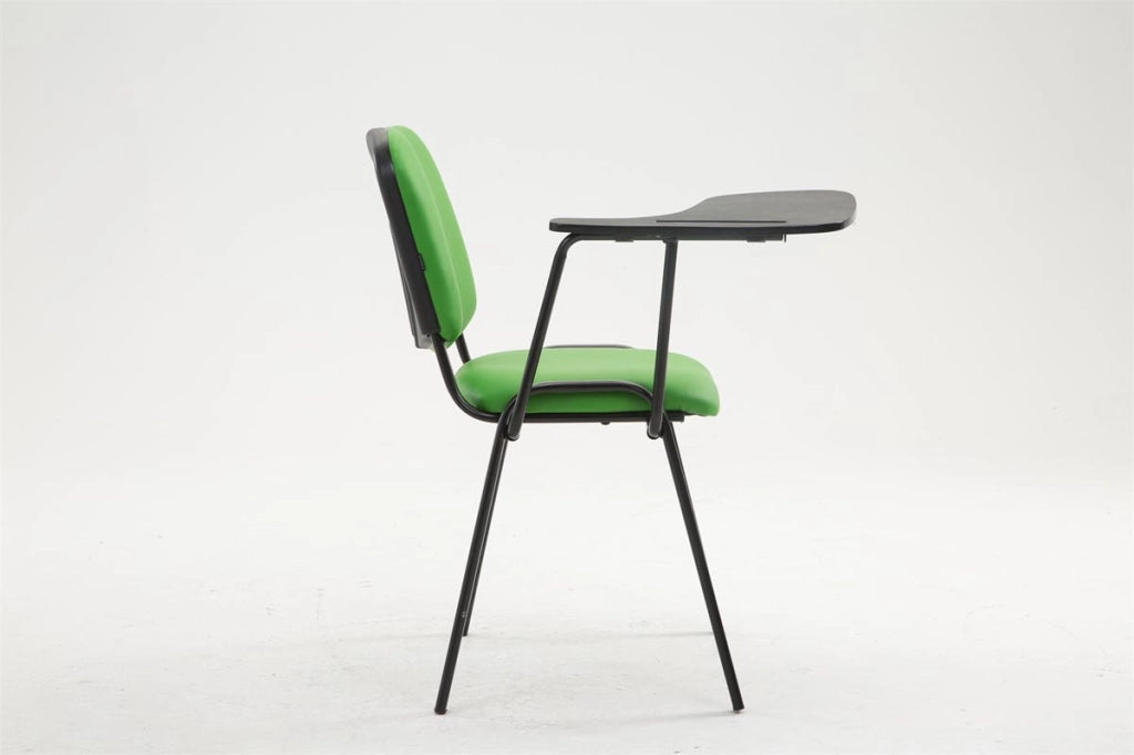 Sedia Ken in similpelle con tavolino ribaltabile verde