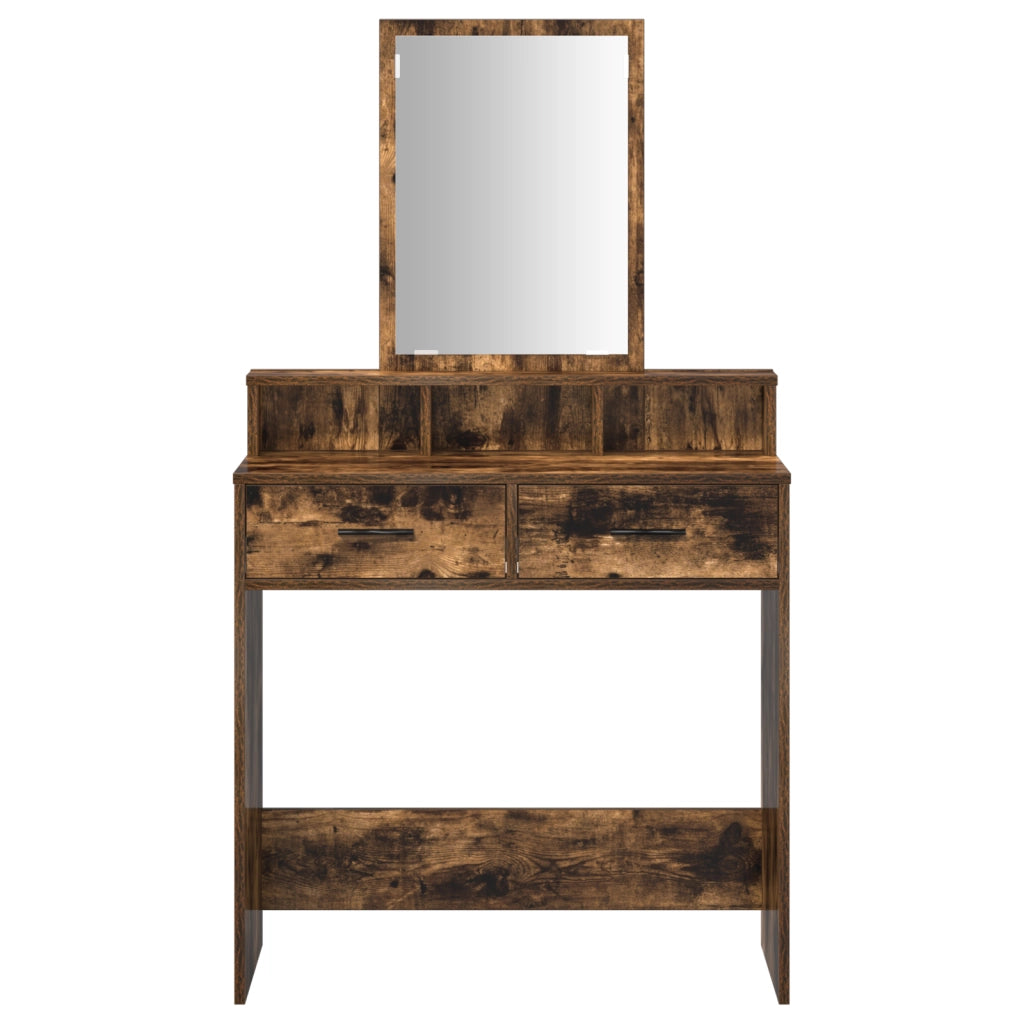 Toeletta  con cassetti in rovere affumicato 79x41x140 cm
