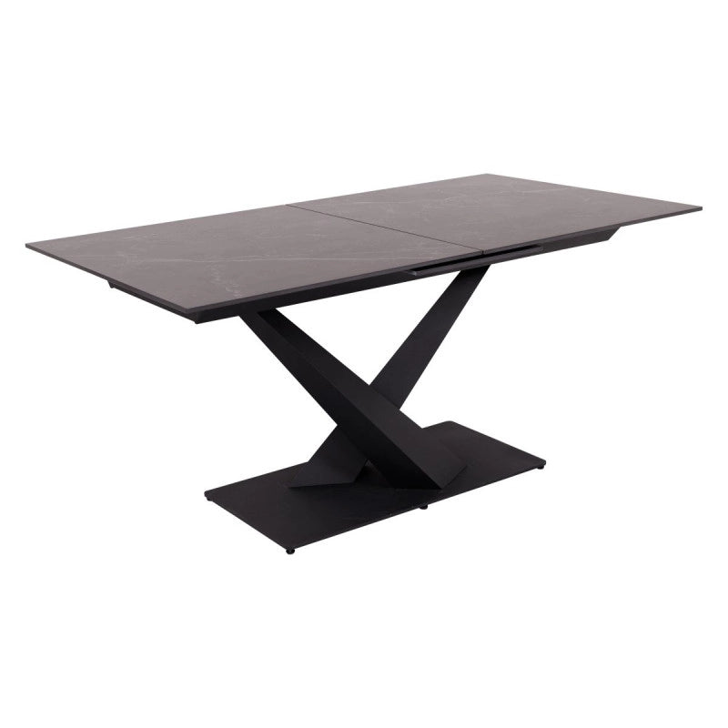Tavolo Allungabile Oliver 160(200)x90x75 Piano In Ceramica Amica Nero Marmo