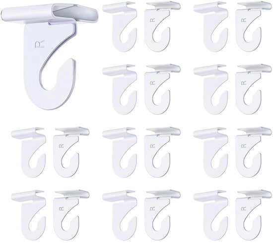 Hanger per soffitto in metallo - 20 pezzi - adesivo - installazione senza martellata - duraturo - resistente alla ruggine - gru per appendere