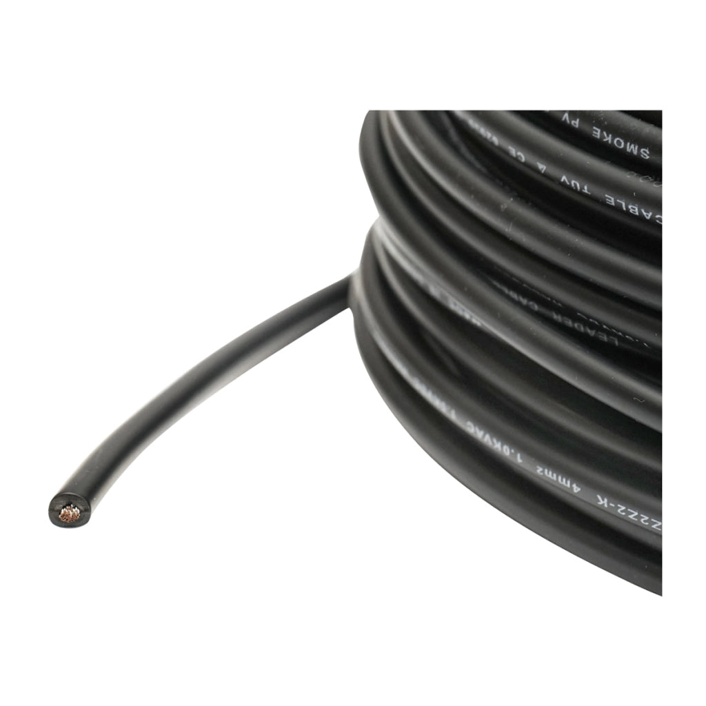 Rotolo di cavo per pannello solare 4mmx50m nero 1,5KV, H1Z2Z2-K Leader