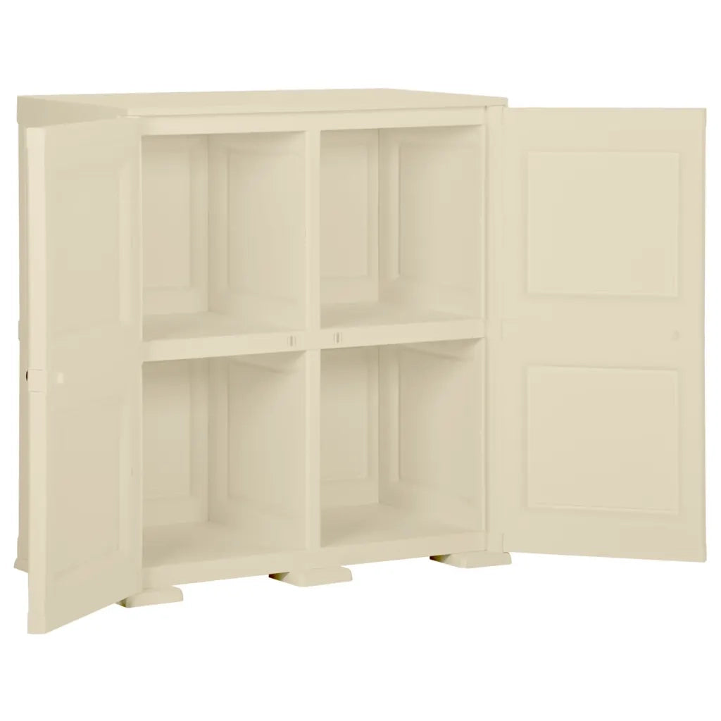Armadietto in Plastica 79x43x85,5cm Effetto Legno Bianco Angora 340596