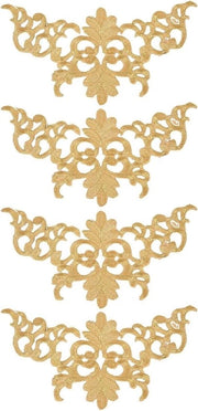 Patch per bordo con cucitura a strisce - oro 2 - riparazione manuale per artigianato DIY - cappello scarpe borse maglietta